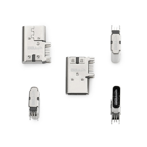 Type-C 14PIN母座 側插L=14.0  墊高2.6 帶后蓋--UC.01.44-4K-0002_調(diào)整大小